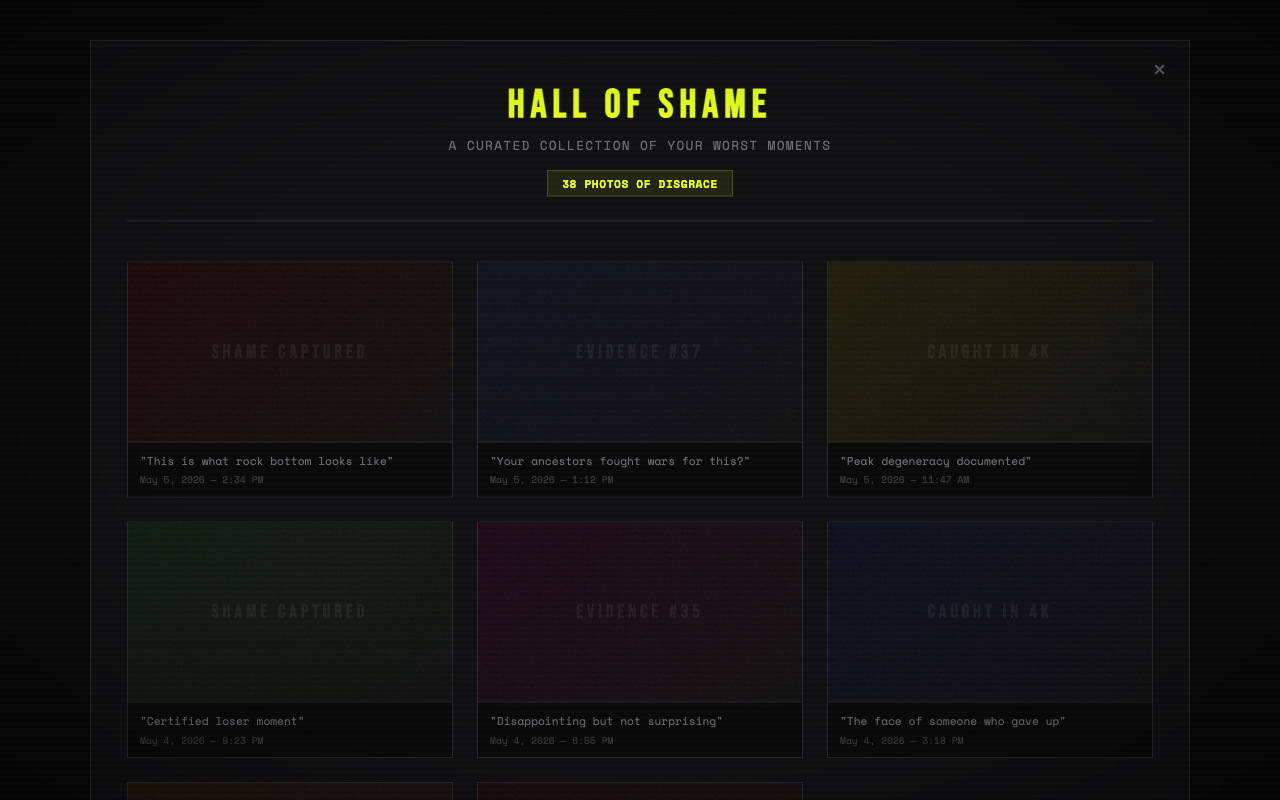 Hall of Shame photo gallery